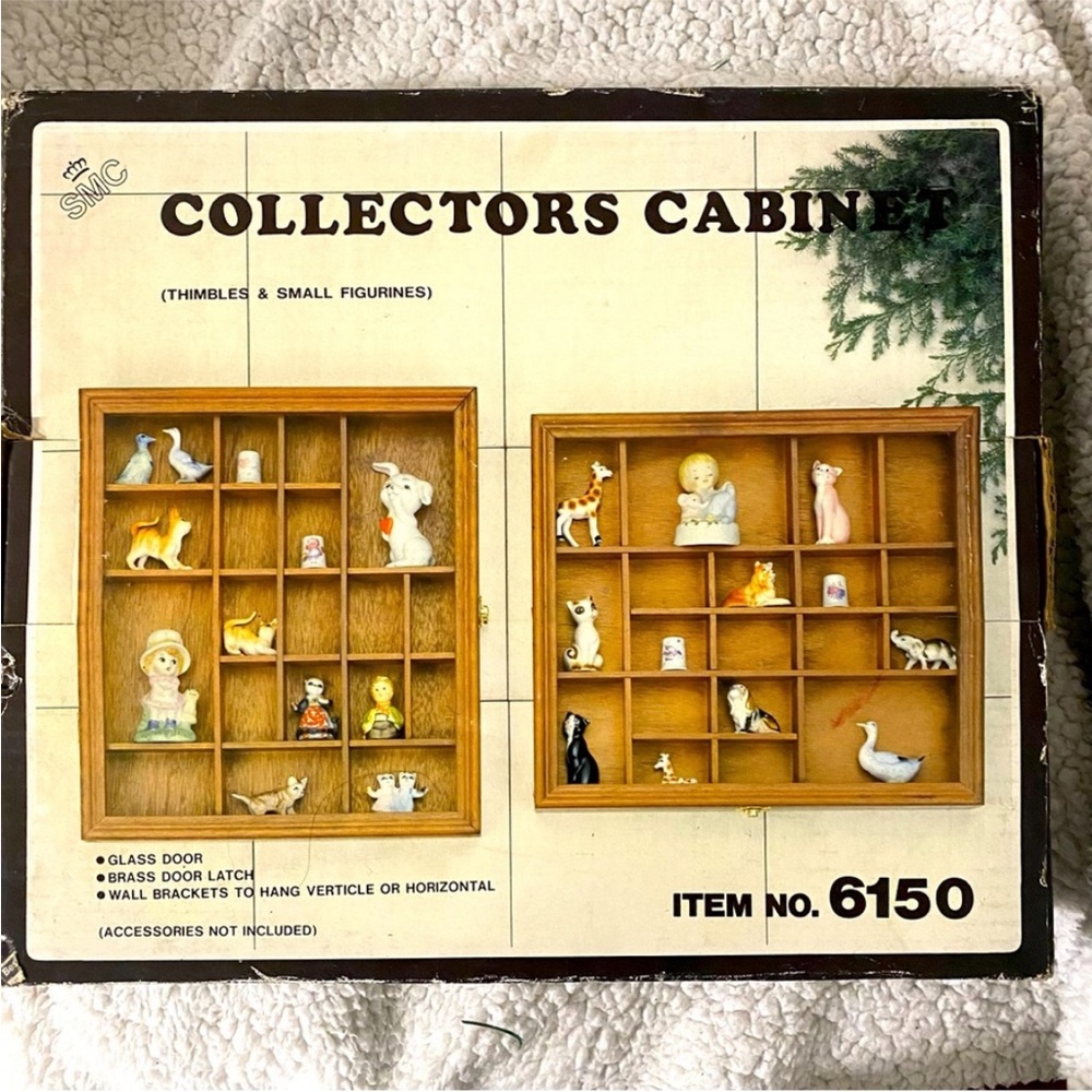 Collectors Cabinet Figurine Display With Glass Doors